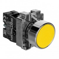 CHINT Кнопка управления NP2-BA51 без подсветки желтая, 1НО, IP40 (R) 573959 фото