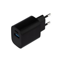 REXANT Сетевое зарядное устройство USB + Type-C, 5V, 2.4 A, черное 16-0297 фото