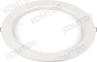 Comtech ДВО Светильник встр с защитным стеклом, 12W, 1100lm, 4000К, 135x70mm, белый 15044643 фото