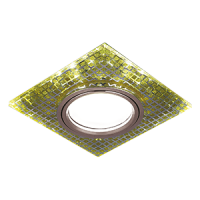 Gauss Светильник Backlight Gu5.3 LED 2700K 1/40 квадрат, золото/кристалл/золото BL077 фото