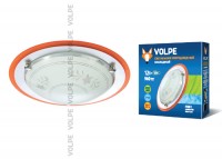 Volpe Светильник LED накладной декоративный круглый IP20 стекло/белый с оранжевой вставкой 10758 фото