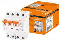 TDM Автоматический выключатель дифференциального тока АВДТ 63S 4P(3P+N) C40 100мА 6кА тип АС SQ0202-0046 фото