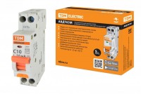 TDM Автоматический выключатель дифференциального тока АВДТ 63М 2P(1P+N) C10 10мА 4,5кА тип АС SQ0202-0065 фото