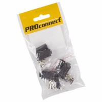 PROconnect Разъем высокочастотный на кабель, штекер BNC под винт с колпачком, угловой, (3шт.) (пакет) 05-3072-4-9 фото