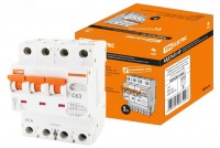 TDM Автоматический выключатель дифференциального тока АВДТ 63S 4P(3P+N) C63 300мА 6кА тип АС SQ0202-0051 фото