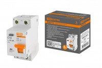 TDM Автоматический выключатель дифференциального тока АВДТ 32 2P(1P+N) C10А 30мА 4,5кА тип АС SQ0202-0501 фото