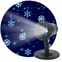 ЭРА ENIOP-04 Проектор LED Снежинки мультирежим холодный свет 220V, IP44 Б0041645 фото