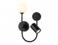 Ambrella Настенный светодиодный светильник со сменной лампой FL66389/3 BK черный 4W 4200K+G9+GU10 378*200*100 FL66389 фото