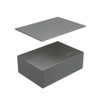 Ecoplast BOX/8-12  Металлическая  коробка с крышкой для заливки в пол 309х217х105мм, для люков 70083, 70012 70181 фото