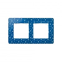 Simon 82 Detail Сине-фиолетовый, звезды Рамка 2-ая 8200620-221 фото