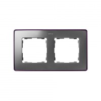 Simon 82 Detail Холодный Алюминий, фиолетовое основание Рамка 2-ая 8201620-254 фото