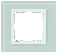 Simon 82 Centr. Натуральный/Белый (стекло) Рамка с суппортом на 8 узких модулей 82687-60 фото