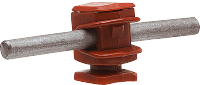 EZETEK Держатель проводника круглого 6-8 мм коричневый, высота 16 мм, пластик 91001 фото