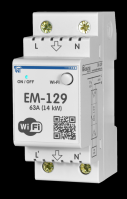 Новатек-Электро Wi-Fi многофункциональный таймерP, DIN с реле напряжения ограничением мощности и тока, счетчиком электроэнергии ЕМ-129,63А, 220В, 2P, ЕМ-129 фото