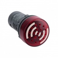 SE Зуммер с подсветкойкой красный 220В AC прерывестый звук SB7KS2M4I фото