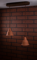 Bironi кампана керамика Терракот светильник на витом проводе (цвет коричневый), 2 плафона, 72/18 BS1-12-3636/72/18 фото