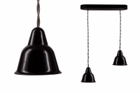 Bironi кампана керамика чёрный светильник на витом проводе (цвет титан), 2 плафона, 717/119 BS1-12-0303/717/119 фото