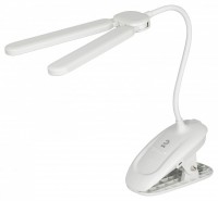ЭРА Настольный светильник ЭРА NLED-512-6W-W светодиодный аккумуляторный на прищепке белый Б0057207 фото
