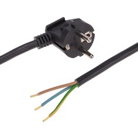 REXANT Шнур электрический с вилкой ПВС 3х1,5 мм2 3м (черный) 11-1326 фото