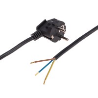 REXANT Шнур электрический с вилкой ПВС 3х1,0 мм2 1,5м (черный) 11-1318 фото
