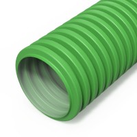 Промрукав Труба гофрированная двустенная ПНД гибкая вентиляционная зеленая (RAL 6029) d63 мм (50м/уп) PR15.0296 фото