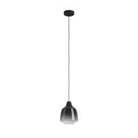 Eglo 43821 Подвесной потолочный светильник (люстра) SEDBERGH, 1Х40W, E27, H1100, Ø200, сталь, черный/стек 43821 фото