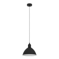 Eglo 43878 Подвесной светильник (люстра) PRIDDY, 1X40W(E27), H1100, Ø305, сталь, черный, белый 43878 фото
