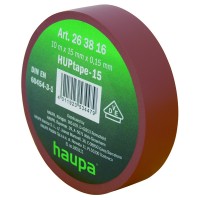Haupa Изолента ПВХ, цвет коричневый, шир. 19 мм, длина 20 м, d 74 мм 263858 фото