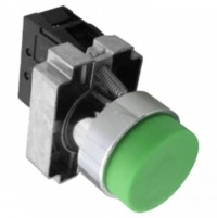 CHINT Кнопка управления NP2-BL31 без подсветки, зеленая, 1НО, IP40 (R) 576039 фото
