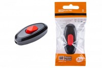 TDM Выключатель на шнур 6А 250В черный с красной кнопкой SQ1806-0222 фото