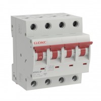 DKC Автоматический выключатель модульный YON max типа MD63S, 4,5кА, 4 полюса, хар-ка C, 16А MD63S-4PC16 фото