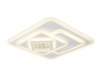 Ambrella Потолочный светодиодный светильник с хрусталем FA255 WH белый 118W 500*500*80 (ПДУ РАДИО 2.4) FA255 фото
