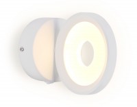 Ambrella Настенный светодиодный светильник с выключателем FW198 WH белый LED 3000K 12W D130*190 FW198 фото