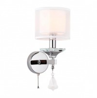 Ambrella Настенный светильник с хрусталем TR4541 CH/WH хром/белый E14 max 40W 340*150*200 TR4541 фото