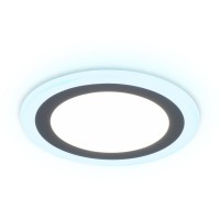 Ambrella Встраиваемый cветодиодный светильник с подсветкой DCR363 6W+3W 4200K/6400K 85-265V D145*28 DCR363 фото