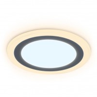 Ambrella Встраиваемый cветодиодный светильник с подсветкой DCR376 12W+4W 6400K/3000K 85-265V D195*28 DCR376 фото