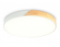 Ambrella Потолочный светодиодный светильник FZ1301 WH/LW белый/светлое дерево 45W 5000K D500*50 (без ПДУ) FZ1301 фото