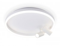 Ambrella Потолочный светодиодный светильник с пультом управления FL5112/1+2 WH белый 43W 3000K-6400K D500*130 (ПДУ ИК) FL5112 фото