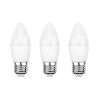 Лампа светодиодная Свеча CN 9.5 Вт E27 903 Лм 6500 K холодный свет (3 шт./уп.) Rexant 604-204-3 фото