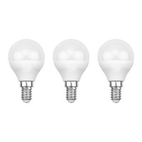Лампа светодиодная Шарик (GL) 7.5 Вт E14 713 Лм 4000 K нейтральный свет (3 шт./уп.) Rexant 604-032-3 фото