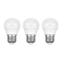 Лампа светодиодная Шарик (GL) 7.5 Вт E27 713 Лм 6500 K холодный свет (3 шт./уп.) Rexant 604-036-3 фото