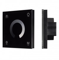 Arlight Панель SMART-P4-DIM-G-IN Black (12-24V, 4x3A, Sens, 2.4G) (IP20 Пластик, 5 лет) 034778 фото