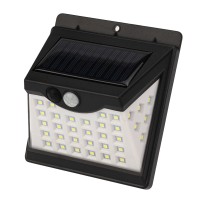 LAMPER Светильник NEW AGE 3 РЕЖИМА РАБОТЫ на солнечной батарее, датчик движения плюс датчик освещенности, кнопка вкл/выкл герметичная фасадная, LED CO 602-236 фото