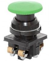 Электротехник КЕ-191 У2 исп.1, зелёный, 2з, гриб без фиксации, IP54, 10А, 660В, выключатель кнопочный  (ЭТ) ET007540 фото