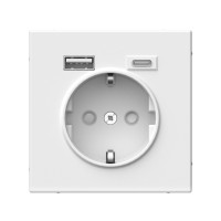 ArtGallery Белый Розетка 16А с 2 USB A+C, 5В/2,4А/3,0А, 2х5В/1,5А, механизм GAL000132 фото