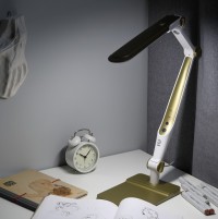 ЭРА Настольный светильник NLED-497-12W-G светодиодный на струбцине и с основанием золото Б0052773 фото