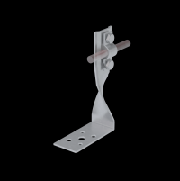 КМ-Профиль Угловой держатель болтовой скрученный для прутка Ø 5-10 мм H140 мм MA0171 фото